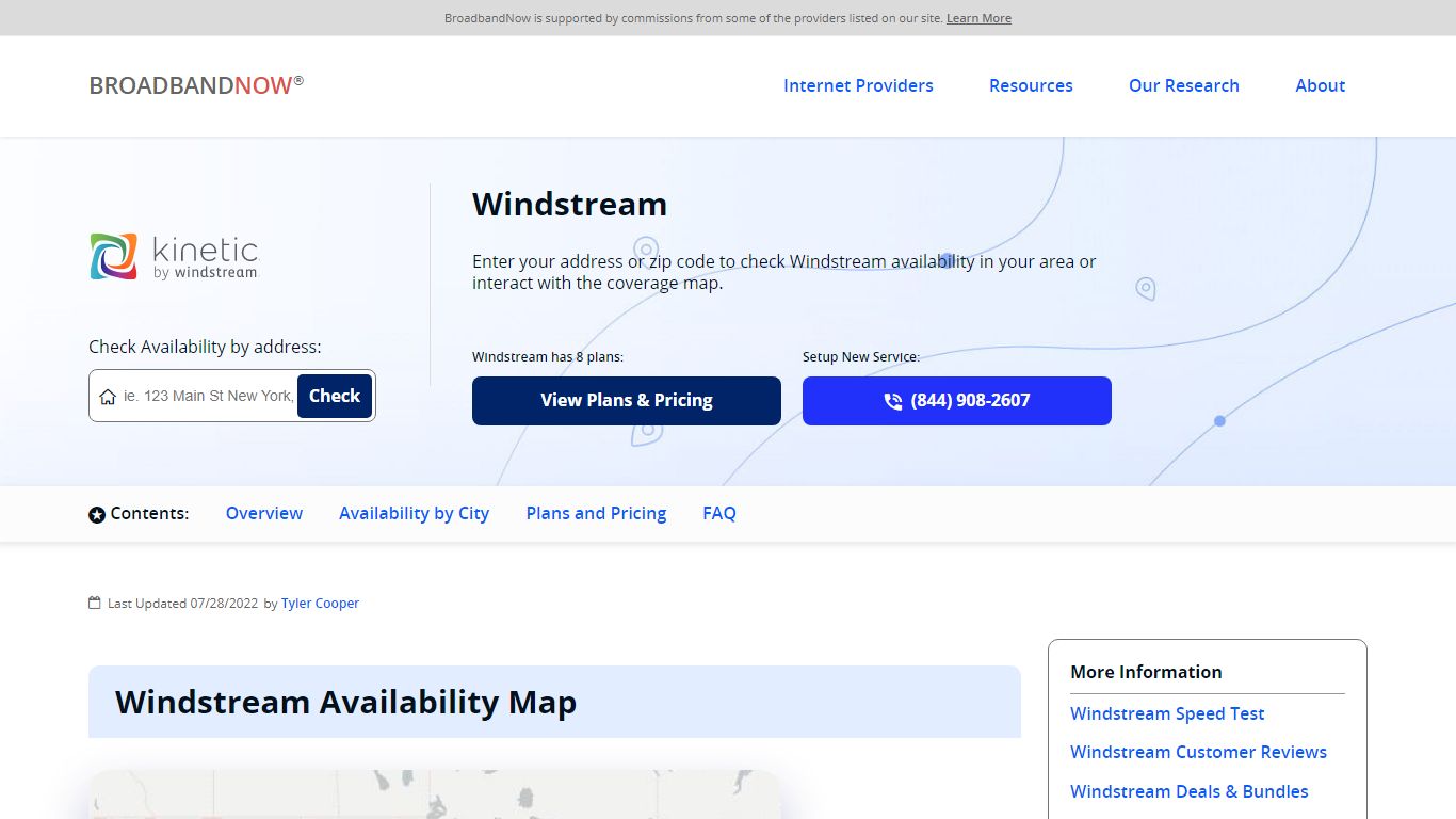 Windstream Internet: Coverage & Availability Map - BroadbandNow